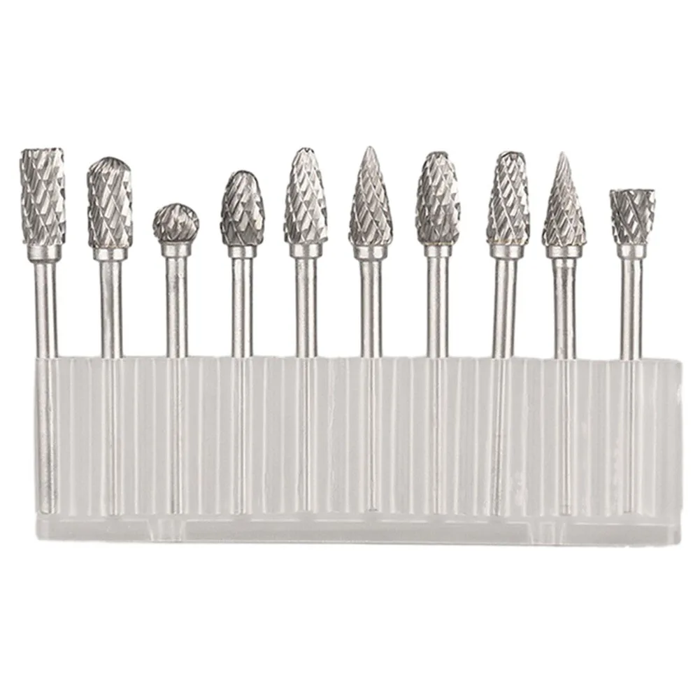10pcs 3mm Shank Milling Cutter Rotary Tool Double Cut Rotary Cutting Burrs For Steel Wood Working Grinding Carving Engraving
10pcs 3mm Shank Milling Cutter Rotary Tool Double Cut Rotary Cutting Burrs For Steel Wood Working Grinding Carving Engraving