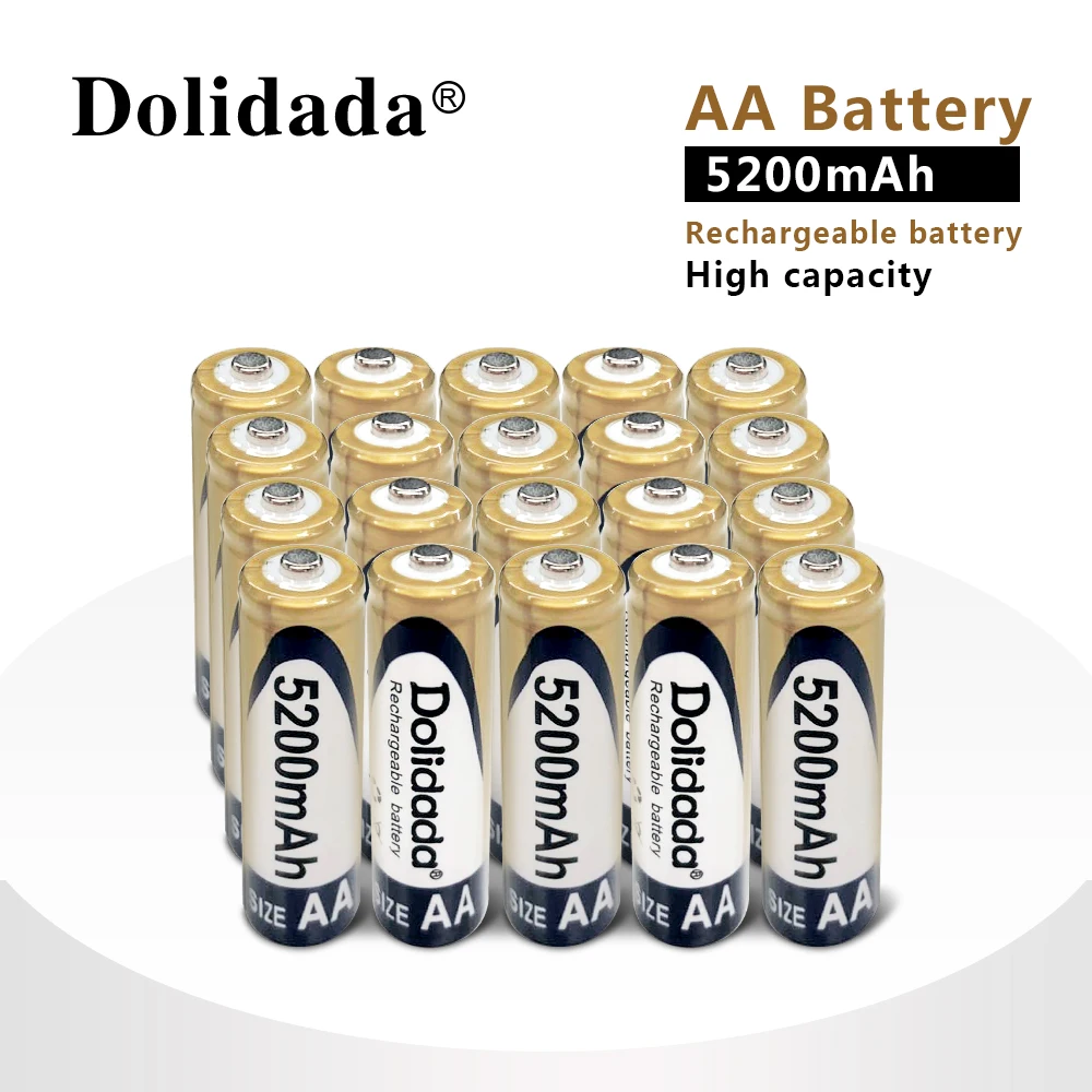 Dolidada New Battery AA 5200 MAh Rechargeable Battery NI-MH Battery Watches Mice Computers Toys In
Dolidada New Battery AA 5200 MAh Rechargeable Battery NI-MH Battery Watches Mice Computers Toys In