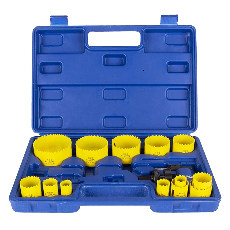 19 Pcs Bi-Metal Hole Saw Kit, Universal 3/4 Inch To 3 Inch,High Speed Steel Hole Saw Kit With Housing For Metal, Wood
19 Pcs Bi-Metal Hole Saw Kit, Universal 3/4 Inch To 3 Inch,High Speed Steel Hole Saw Kit With Housing For Metal, Wood