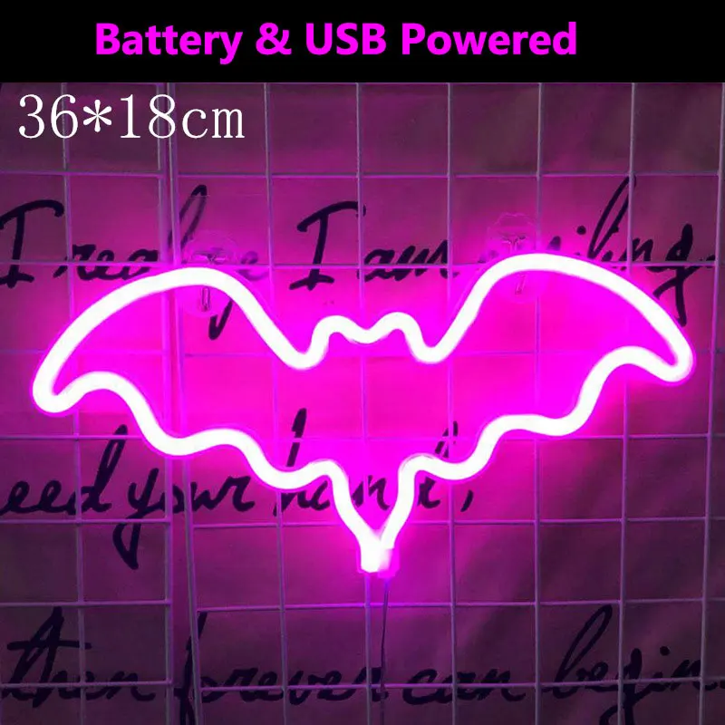 Colorful Bat Shaped Neon Sign Light for Vibrant Home Wall Decor
Colorful Bat Shaped Neon Sign Light for Vibrant Home Wall Decor