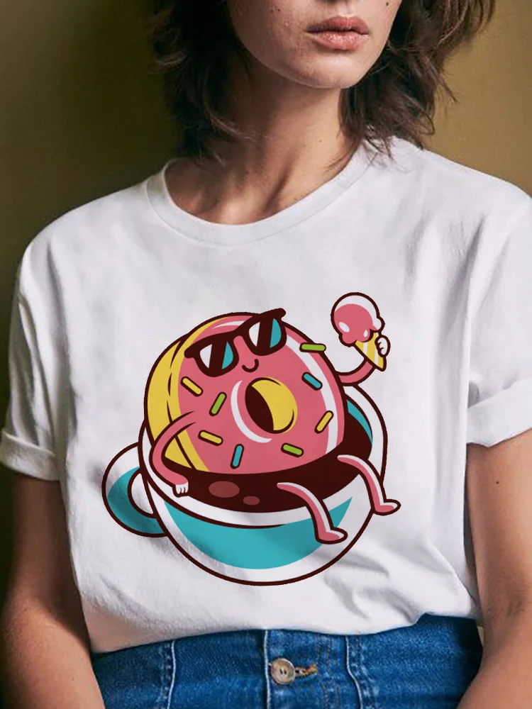 Enjoy Doughnut Printed Fashion Young Girls Round Neck T-shirts Women's Clothing Short Sleeves Ladies Tops Summer Tees For Woman
Enjoy Doughnut Printed Fashion Young Girls Round Neck T-shirts Women's Clothing Short Sleeves Ladies Tops Summer Tees For Woman