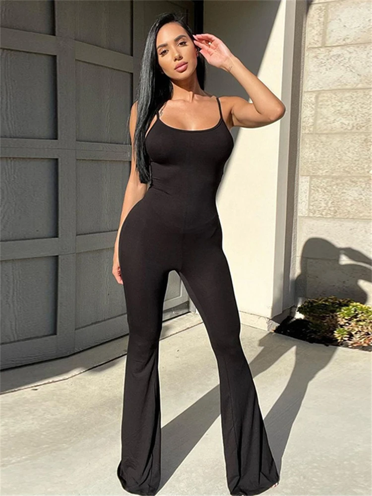 Tossy Casual Spaghetti Strap Black Jumpsuits For Women 2023 Summer High Street One-Piece Outfits Slim Bodycon Jumpsuit Wide Leg
Tossy Casual Spaghetti Strap Black Jumpsuits For Women 2023 Summer High Street One-Piece Outfits Slim Bodycon Jumpsuit Wide Leg