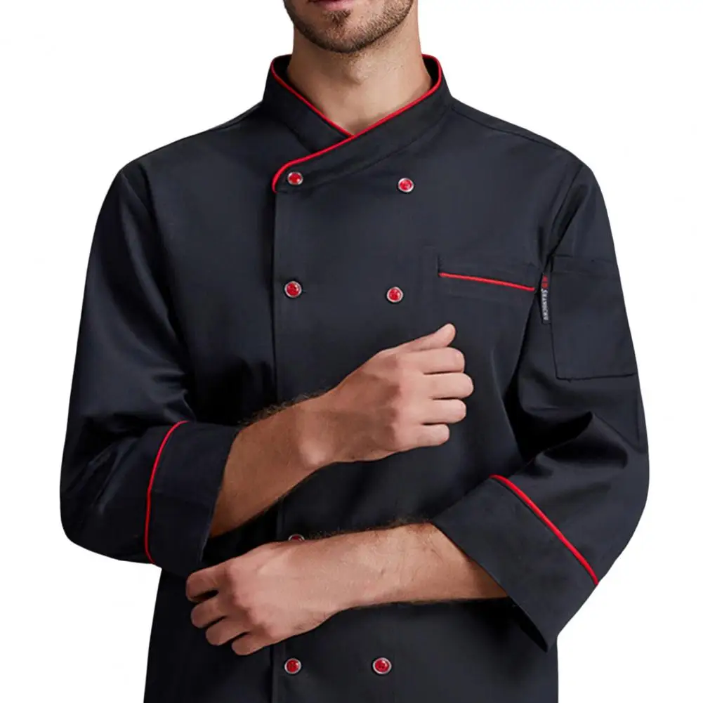 Unisex Waiter Jacket Popular Long Sleeve Anti Deformation Moisture Absorption Chef Coat Waiter Top for Coffee Shop
Unisex Waiter Jacket Popular Long Sleeve Anti Deformation Moisture Absorption Chef Coat Waiter Top for Coffee Shop