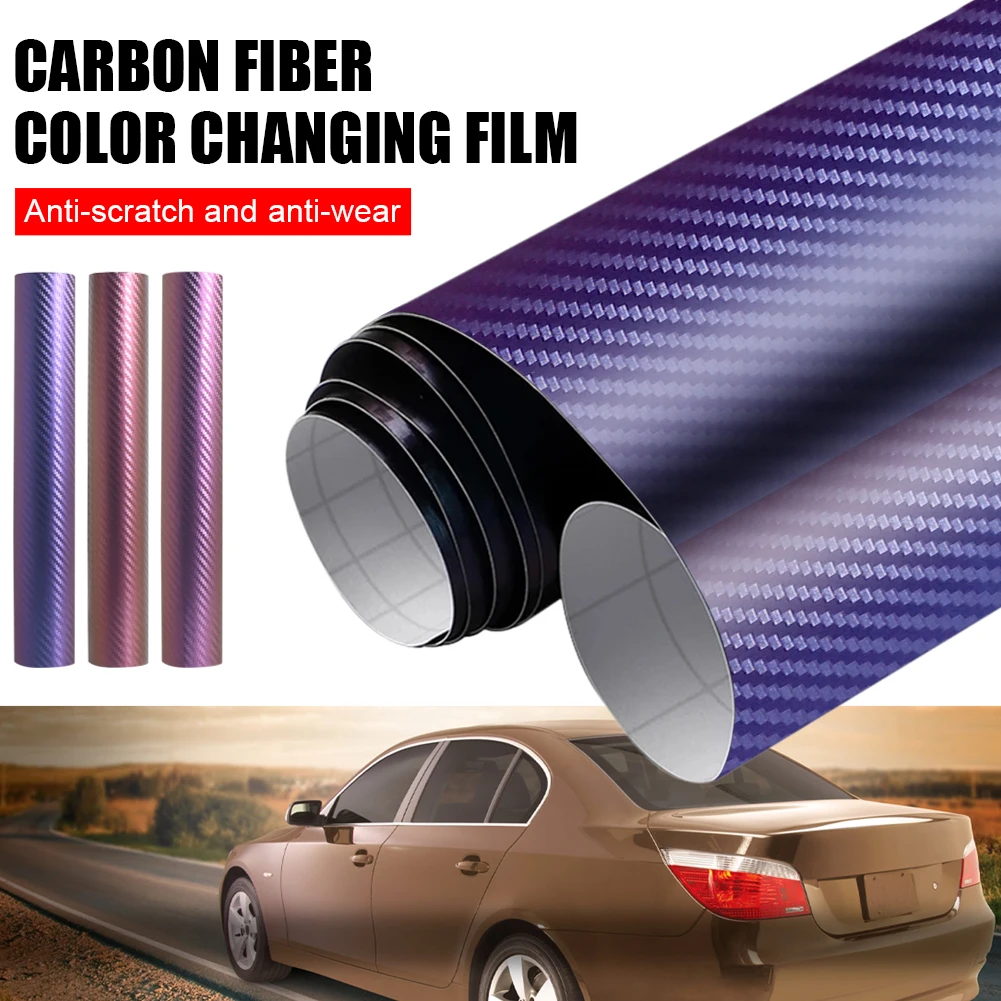 152x30cm Universal Car Chameleon Wrap Gradient Carbon Fiber PVC Vinyl Film Waterproof for Car Motorcycle Accessories
152x30cm Universal Car Chameleon Wrap Gradient Carbon Fiber PVC Vinyl Film Waterproof for Car Motorcycle Accessories