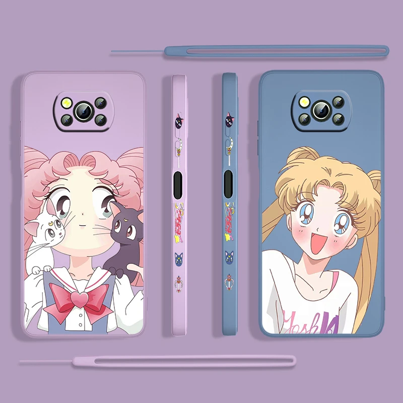 Anime Girl Sailor Moon For Xiaomi POCO X3 NFC F3 GT M4 M3 M2 Pro C3 X2 11 Ultra Silicone Liquid Left Rope Phone Case Cover Capa 
Anime Girl Sailor Moon For Xiaomi POCO X3 NFC F3 GT M4 M3 M2 Pro C3 X2 11 Ultra Silicone Liquid Left Rope Phone Case Cover Capa