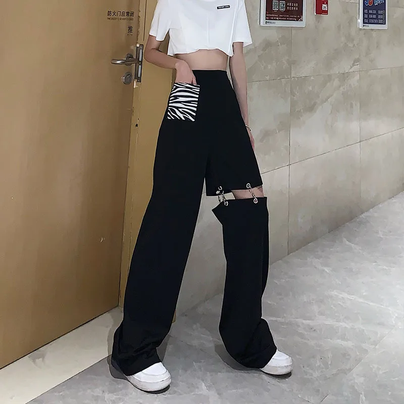 Black Wide Leg Cargo Pants Women Hollow Out Streetwear Techwear Trousers Elastic Waist Patchwork Korean Fashion Summer Urban
Black Wide Leg Cargo Pants Women Hollow Out Streetwear Techwear Trousers Elastic Waist Patchwork Korean Fashion Summer Urban
