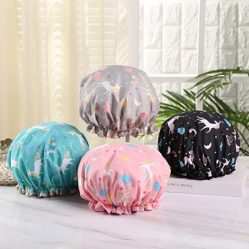Double-layer Shower Cap Waterproof Adult Women Shower Bath Hair Cap Shampoo Cap Cute Hood Kitchen Ladies Oil Fume-proof Cap
Double-layer Shower Cap Waterproof Adult Women Shower Bath Hair Cap Shampoo Cap Cute Hood Kitchen Ladies Oil Fume-proof Cap