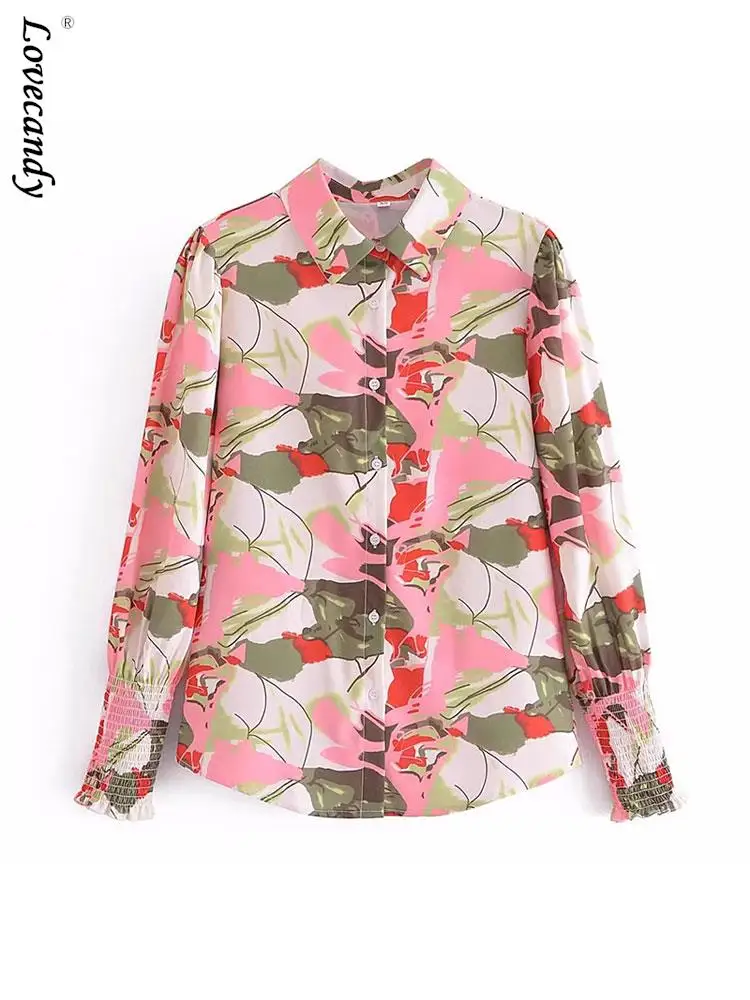 Women Printed Turn-down Collar Long Sleeve Shirt Female Vintage Single Breasted Loose Shirts 2023 Lady High Street Beach Blouses 
Women Printed Turn-down Collar Long Sleeve Shirt Female Vintage Single Breasted Loose Shirts 2023 Lady High Street Beach Blouses