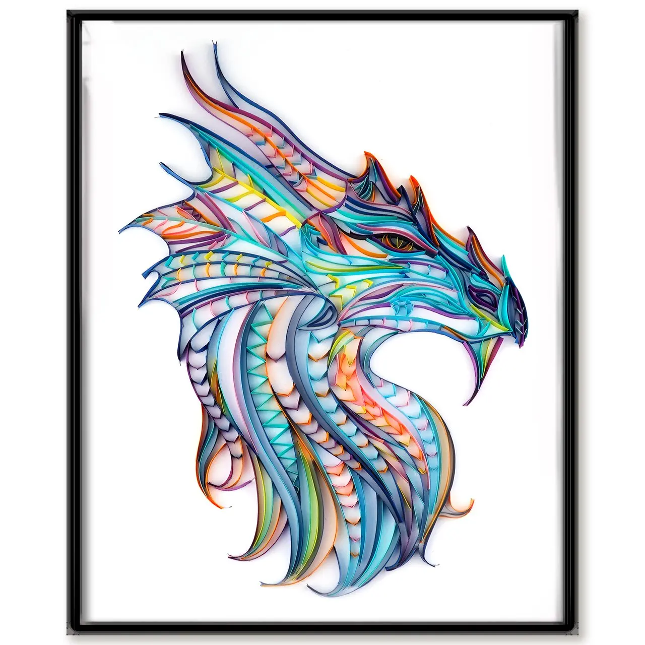 Quilling Paper Dragon Wall Decorative Painting Filigree Quilling Scrollwork Paints Handmade Craft DIY Decor Tool Kits Gift
Quilling Paper Dragon Wall Decorative Painting Filigree Quilling Scrollwork Paints Handmade Craft DIY Decor Tool Kits Gift