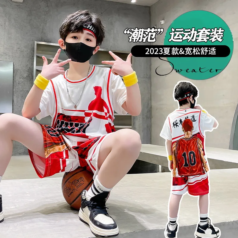 Summer Children Basketball Jerseys Boys Sports Suit Toddler Quick Dry T-Shirt + Shorts 2Pcs/sets Teenager Sportswear 120-170cm
Summer Children Basketball Jerseys Boys Sports Suit Toddler Quick Dry T-Shirt + Shorts 2Pcs/sets Teenager Sportswear 120-170cm