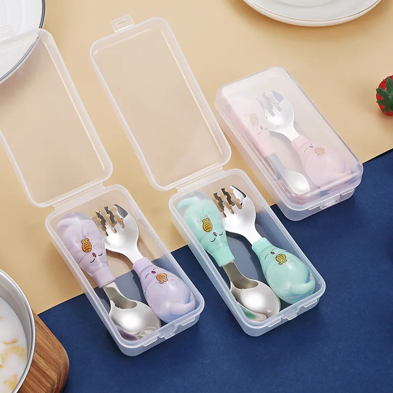 Baby spoon training silicone spork cartoon 316 short handle baby children's tableware set complementary food spoon bebe
Baby spoon training silicone spork cartoon 316 short handle baby children's tableware set complementary food spoon bebe