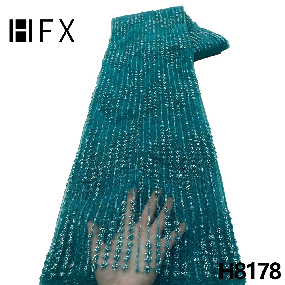 HFX Nigerian African Lace Fabric 2023 High Quality beaded lace Bridal Fabric Luxury Sequin Beaded Embroidery For Wedding
HFX Nigerian African Lace Fabric 2023 High Quality beaded lace Bridal Fabric Luxury Sequin Beaded Embroidery For Wedding