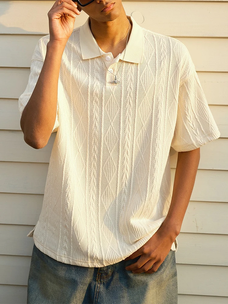 Summer Mens Polo Shirt Short Sleeve Knitted Breathable Embroidery Fashion Tops For Men Clothing Button Lapel Casual Polo Shirts
Summer Mens Polo Shirt Short Sleeve Knitted Breathable Embroidery Fashion Tops For Men Clothing Button Lapel Casual Polo Shirts