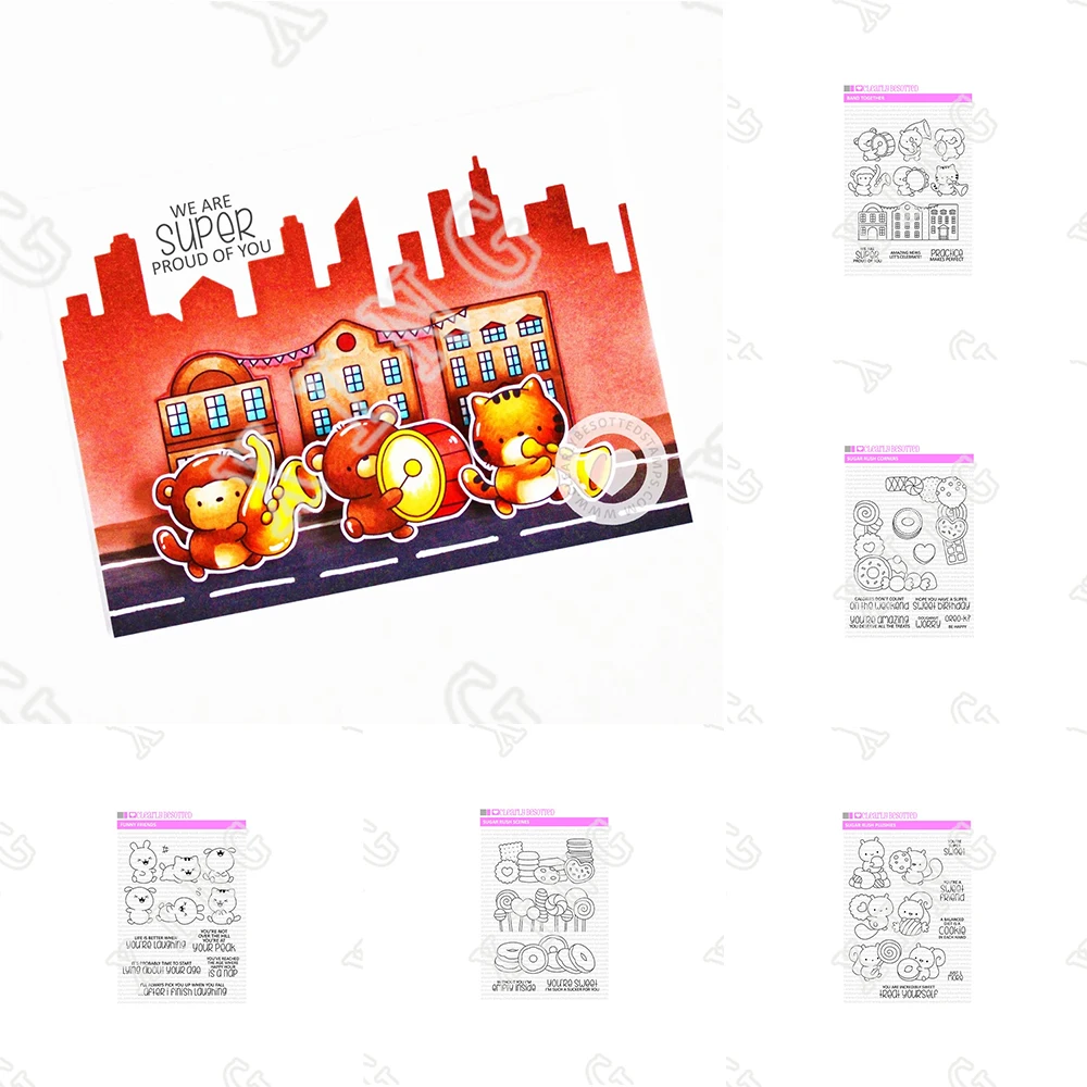 2022 Band Together Sugar Rush Corners Plushies Scenes Funny Friends Metal Cutting Dies Silicone Stamps Set Deco Embossing Molds
2022 Band Together Sugar Rush Corners Plushies Scenes Funny Friends Metal Cutting Dies Silicone Stamps Set Deco Embossing Molds