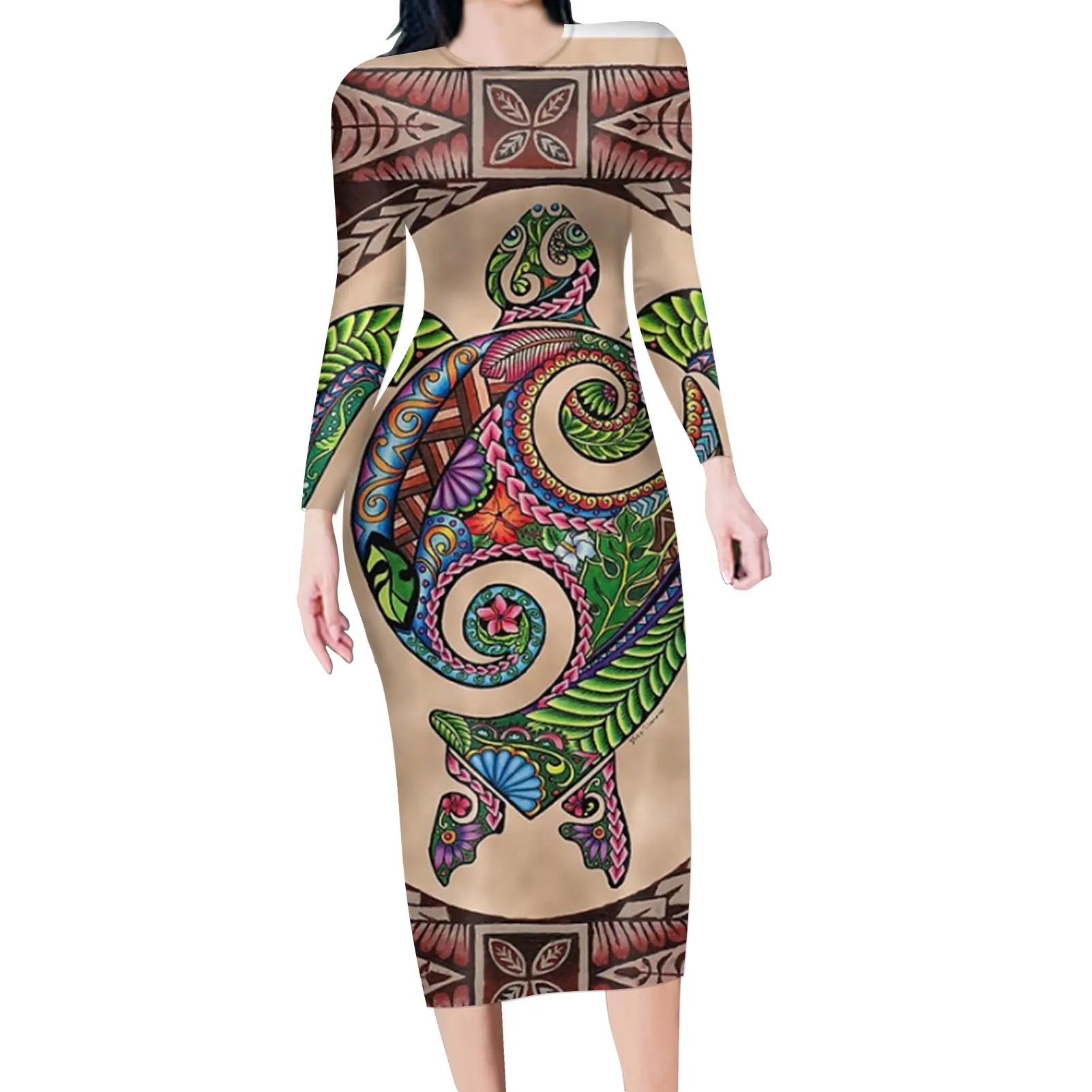 Cumagical 2022 Wholesale One Piece Evening Dress Summer Casual Long Sleeve Bodycon Dress Polynesian Tattoos Print Puletasi
Cumagical 2022 Wholesale One Piece Evening Dress Summer Casual Long Sleeve Bodycon Dress Polynesian Tattoos Print Puletasi