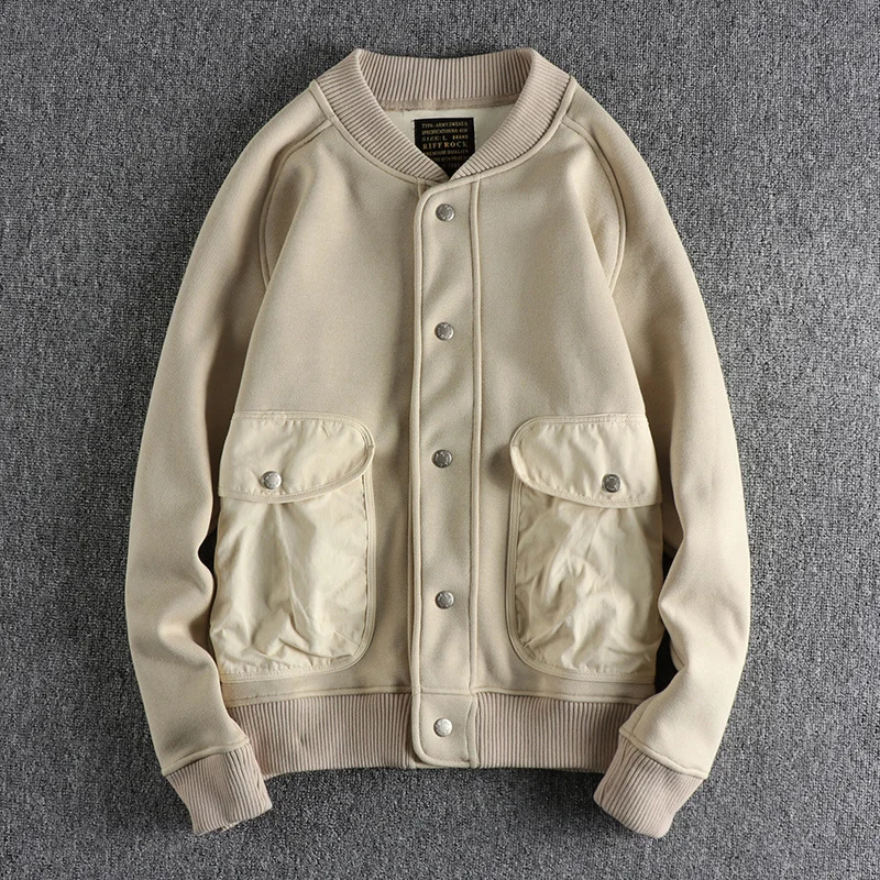 2023 Trendy plush thick work jacket men's large pocket splicing casual youth cardigan baseball outerwear 1352
2023 Trendy plush thick work jacket men's large pocket splicing casual youth cardigan baseball outerwear 1352
