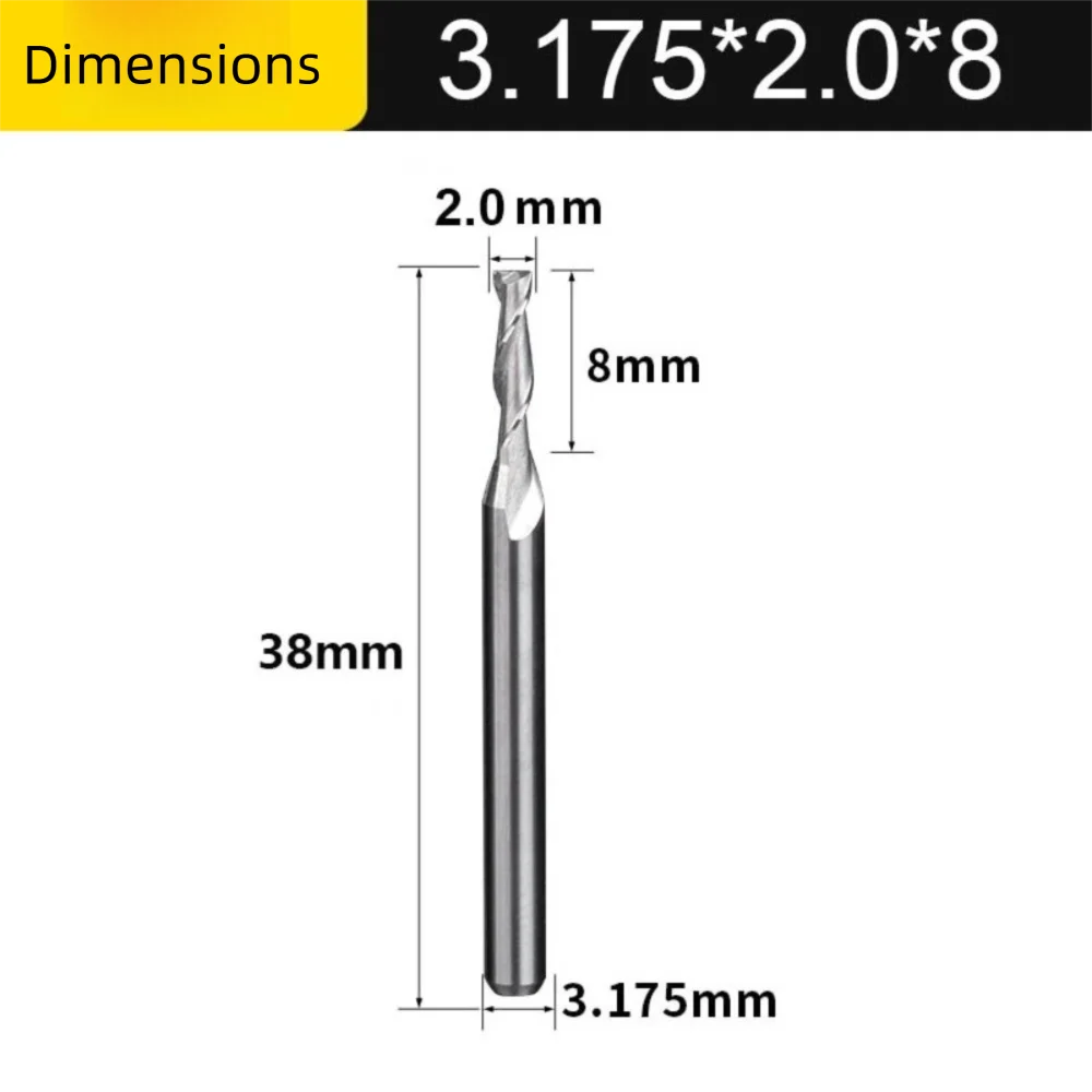 2-зубая концевая фреза по дереву, фреза с ЧПУ 2,0-3,175 мм HRC45 1/8
2-зубая концевая фреза по дереву, фреза с ЧПУ 2,0-3,175 мм HRC45 1/8