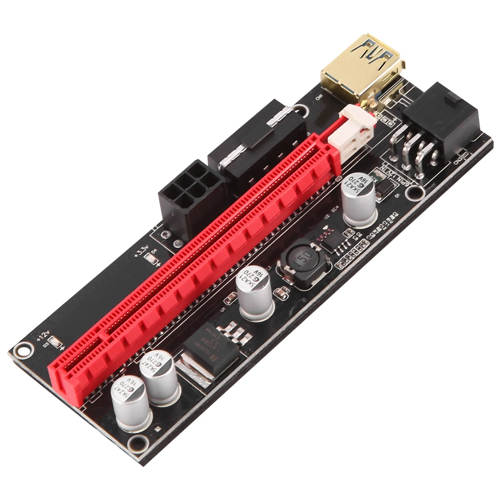 6 шт. новейший Ver009 Usb 3.0 Pci-E Райзер Ver 009S Экспресс 1X 4X 8X 16X Райзер адаптер карта Sata 15 контактов на 6 контактов кабель питания
6 шт. новейший Ver009 Usb 3.0 Pci-E Райзер Ver 009S Экспресс 1X 4X 8X 16X Райзер адаптер карта Sata 15 контактов на 6 контактов кабель питания
