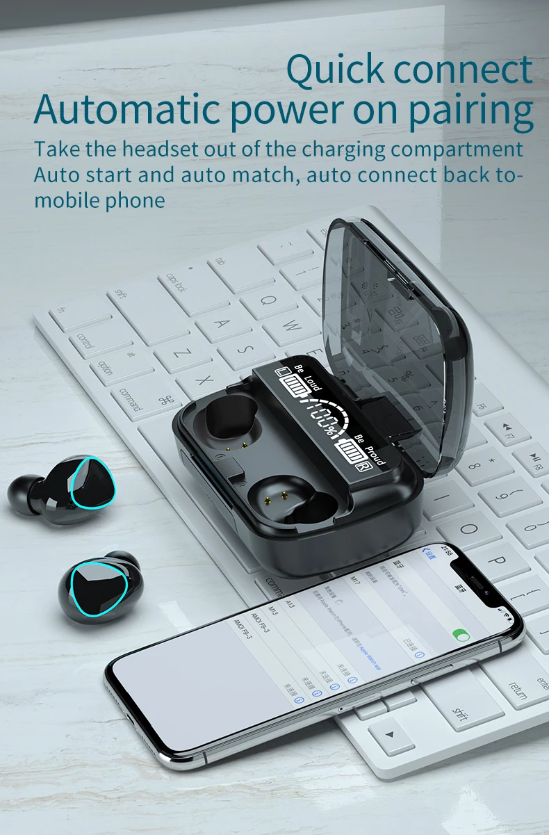 A10 TWS Wireless Headphones Touch Bluetooth Earplugs In The Ear Stereo Sport Headsets IPX7 Waterproof Noise Cancelling Earphone
A10 TWS Wireless Headphones Touch Bluetooth Earplugs In The Ear Stereo Sport Headsets IPX7 Waterproof Noise Cancelling Earphone