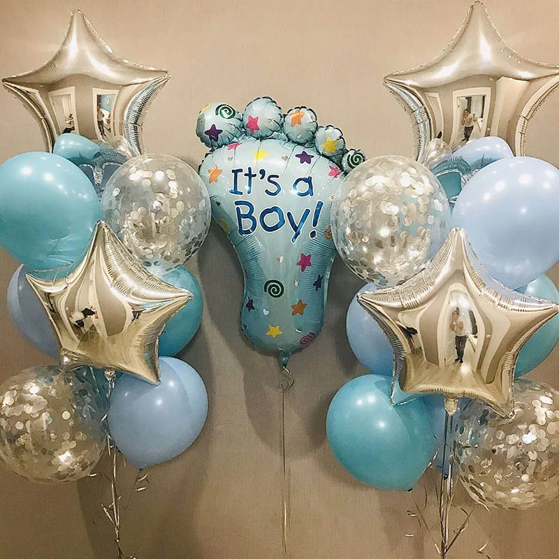 20pcs/set Boy Christening Birthday Party Decoration Balloon Foot Star Foil Helium Balloons Baby Shower Party Supplies Globos
20pcs/set Boy Christening Birthday Party Decoration Balloon Foot Star Foil Helium Balloons Baby Shower Party Supplies Globos