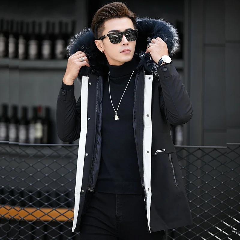 High quality 2023 Real Rabbit Men's Parkas Winter Raccoon Fur Collar Biker Jacket for Men Black Warm Coats Chaquetas Hombre
High quality 2023 Real Rabbit Men's Parkas Winter Raccoon Fur Collar Biker Jacket for Men Black Warm Coats Chaquetas Hombre