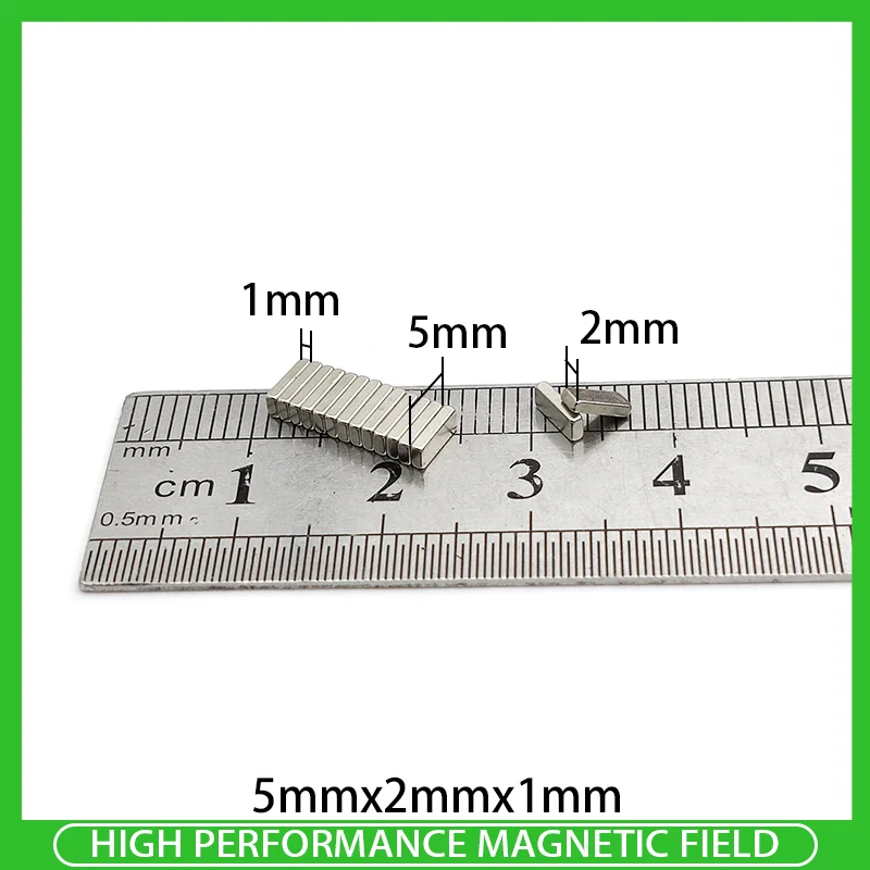 50~2000PCS 5x2x1mm Neodymium Magnet 5mm x 2mm x 1mm N35 NdFeB Block Super Powerful Strong Permanent Magnet
50~2000PCS 5x2x1mm Neodymium Magnet 5mm x 2mm x 1mm N35 NdFeB Block Super Powerful Strong Permanent Magnet