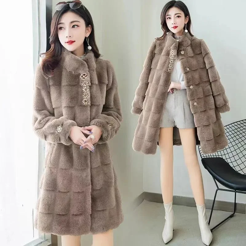 Autumn Winter Women's Faux Fur Coat 2023 New Mid-length Imitation Mink Coat Loose Soft Comfortable Fur Jacket Female Outerwear
Autumn Winter Women's Faux Fur Coat 2023 New Mid-length Imitation Mink Coat Loose Soft Comfortable Fur Jacket Female Outerwear