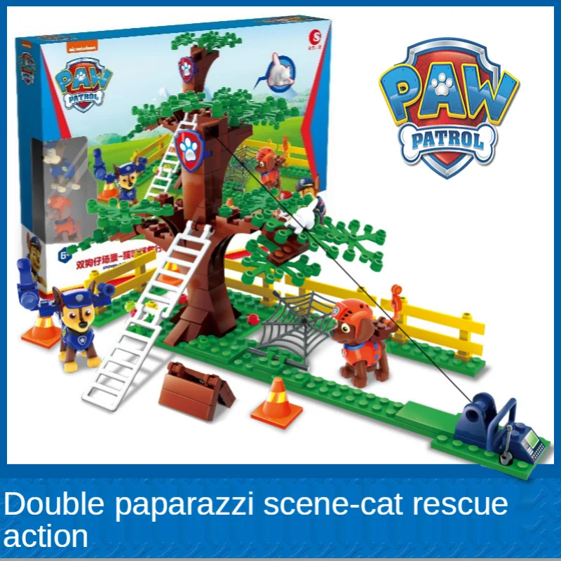 

[Rescue The Cat] Paw Patrol Canine Movie Blocks Puppy Rescue Unit Children Toys Christmas Birthday Gifts Kid Friends Chase Boys