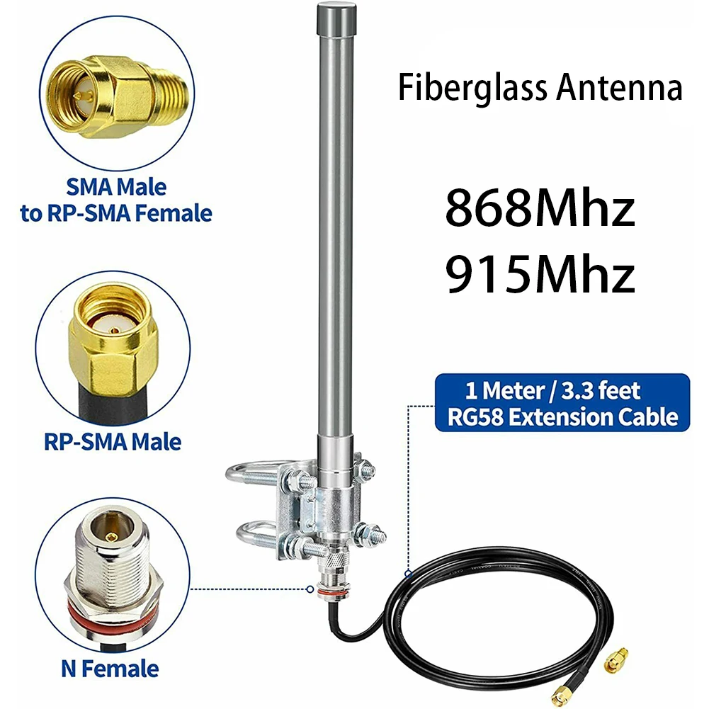 3dbi Hotspot LoRa Helium Miner Omni Стекловолоконная антенна 32 см 868-930 МГц внутренняя и наружная антенна для BOBCAT RAK NEBRA
3dbi Hotspot LoRa Helium Miner Omni Стекловолоконная антенна 32 см 868-930 МГц внутренняя и наружная антенна для BOBCAT RAK NEBRA