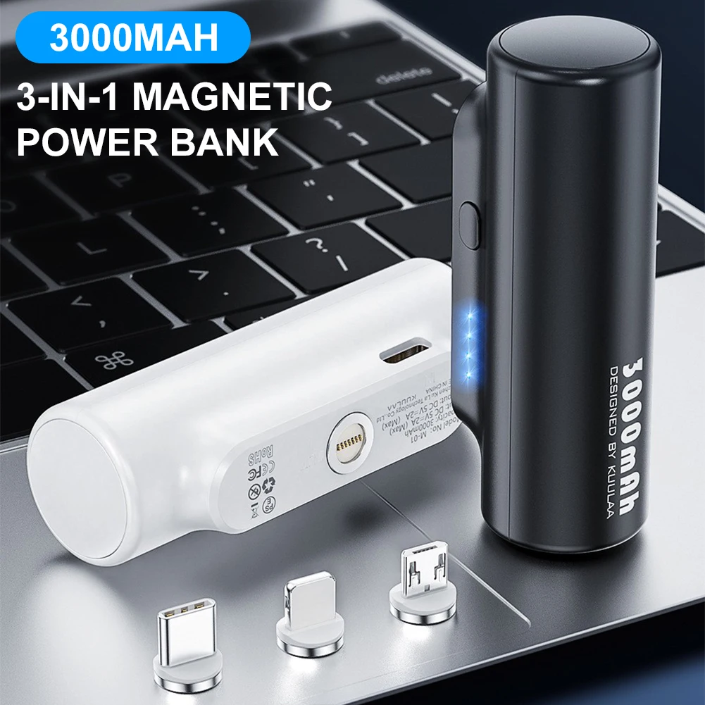 Magnetic Power Bank 3000mAh Mini Magnet Charger PowerBank For Xiaomi Iphone Emergency Mobile Portable Magnetic External Battery
Magnetic Power Bank 3000mAh Mini Magnet Charger PowerBank For Xiaomi Iphone Emergency Mobile Portable Magnetic External Battery