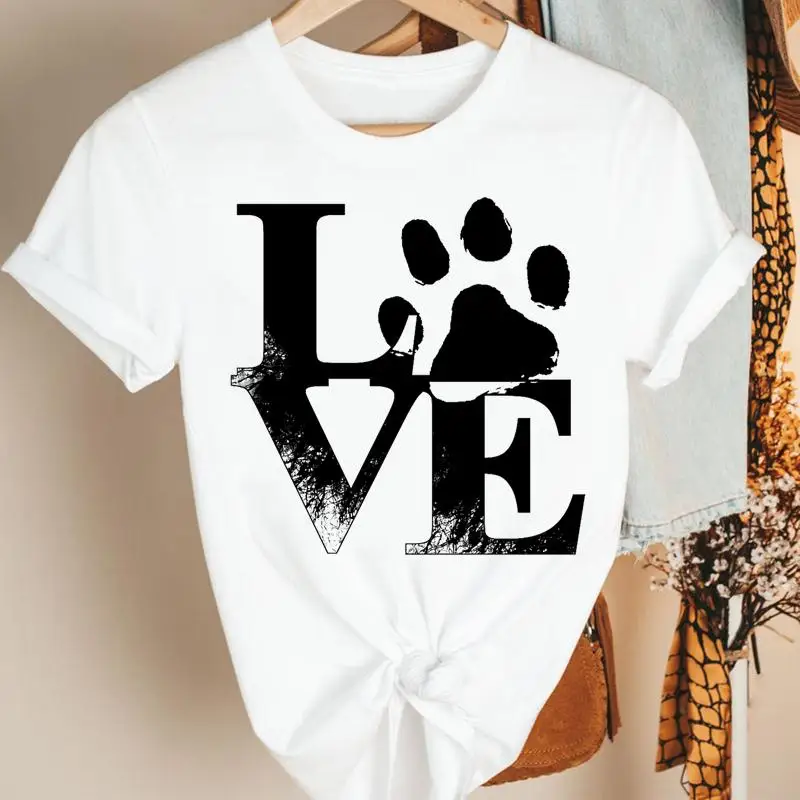 Women Clothes Love Letter Dog Paw Ladies Cartoon Summer Short Sleeve Print Fashion Tshirt Female Tee Top Graphic T-shirt
Women Clothes Love Letter Dog Paw Ladies Cartoon Summer Short Sleeve Print Fashion Tshirt Female Tee Top Graphic T-shirt