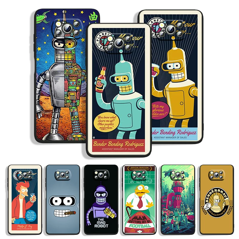 Animation Futurama Bender For Xiaomi POCO M4 M3 C3 X4 X3 X2 F3 X2 F1 Pro NFC GT Mi Play Mix 3 A2 lite Black Phone Case Capa
Animation Futurama Bender For Xiaomi POCO M4 M3 C3 X4 X3 X2 F3 X2 F1 Pro NFC GT Mi Play Mix 3 A2 lite Black Phone Case Capa