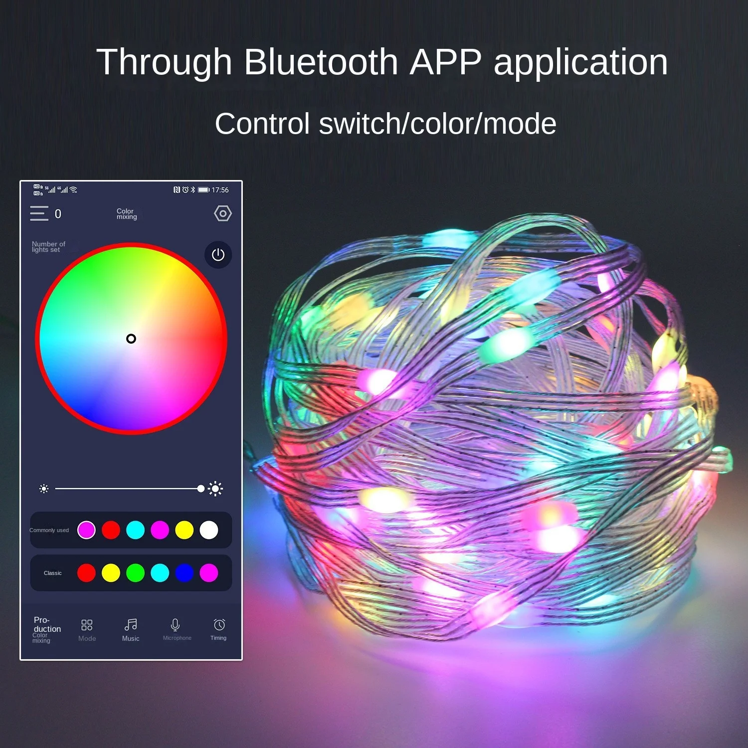 RGB Rubber Copper Wire Lantern String Bluetooth APP Control Christmas Lights Decoration Outdoor Garden Waterproof Decoration
RGB Rubber Copper Wire Lantern String Bluetooth APP Control Christmas Lights Decoration Outdoor Garden Waterproof Decoration
