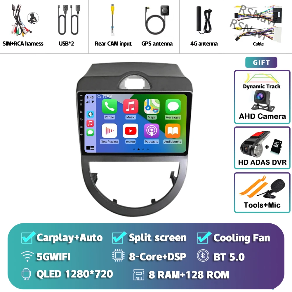 Android 15 Carplay Auto для Kia Soul 1 AM 2008 2009-2011 Автомобильный радиоприемник Мультимедиа 2Din Стереоплеер Видео GPS Головное устройство BT WFI + 4G