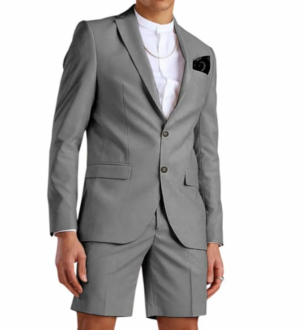 2022 Casual Light Grey Wedding Men Suit With Short Pants Business Terno Masculino Beach Mens Summer Groom Wear Best Man Suits
2022 Casual Light Grey Wedding Men Suit With Short Pants Business Terno Masculino Beach Mens Summer Groom Wear Best Man Suits