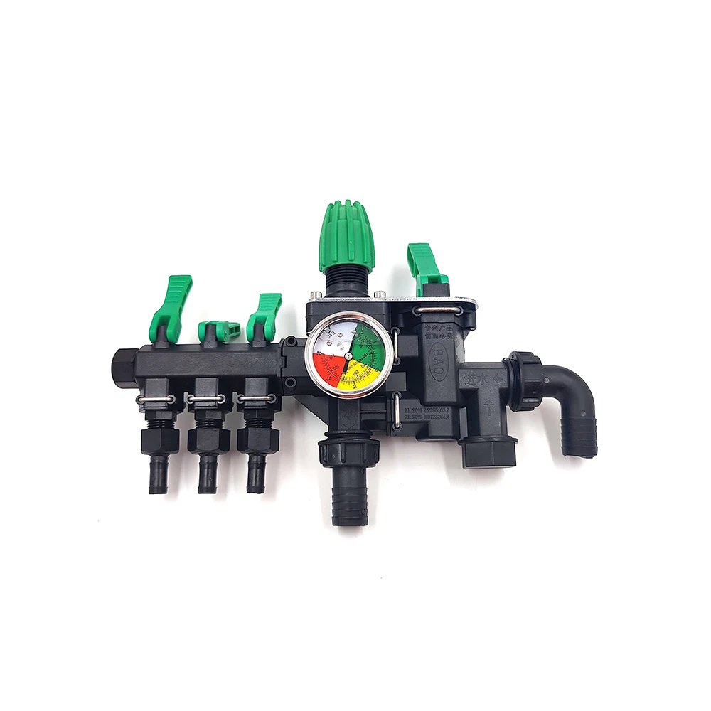 Plant protection machine 3-way water divider high pressure sprayer pressure regulating sprayer shunt with valve control
Plant protection machine 3-way water divider high pressure sprayer pressure regulating sprayer shunt with valve control