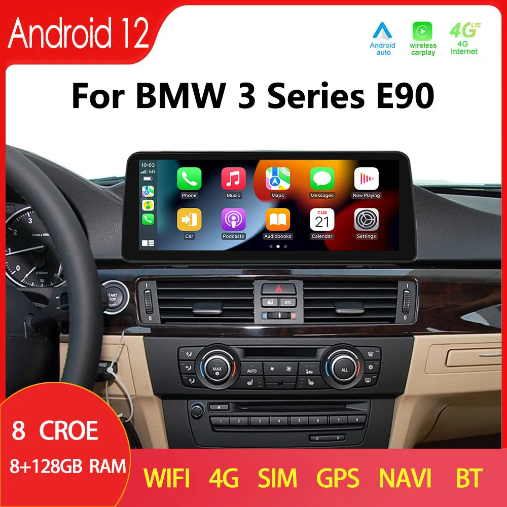 

For BMW 5 Series Android 12 E60 206to2010 Carplay Car Radio GPS Navigation Multimedia Player HD Touch Screen 8Core 8G+128G 4G