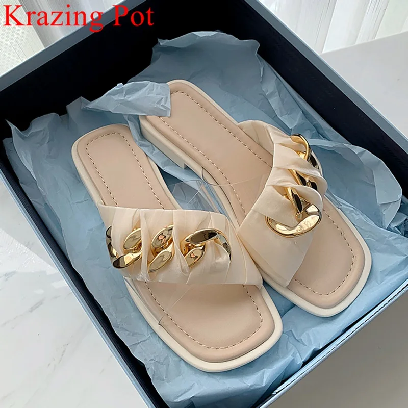 Тапочки Krazing Pot женские с открытым носком, шелковые однотонные на низком каблуке, с ремешком на пятке, на цепочке, без застежки, большие разме...
Тапочки Krazing Pot женские с открытым носком, шелковые однотонные на низком каблуке, с ремешком на пятке, на цепочке, без застежки, большие разме...