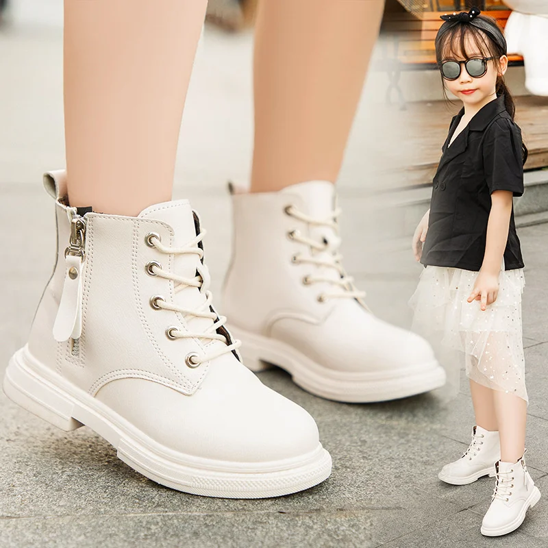 Ботинки для девочек детская повседневная обувь осень 2022 модные ботинки Martin