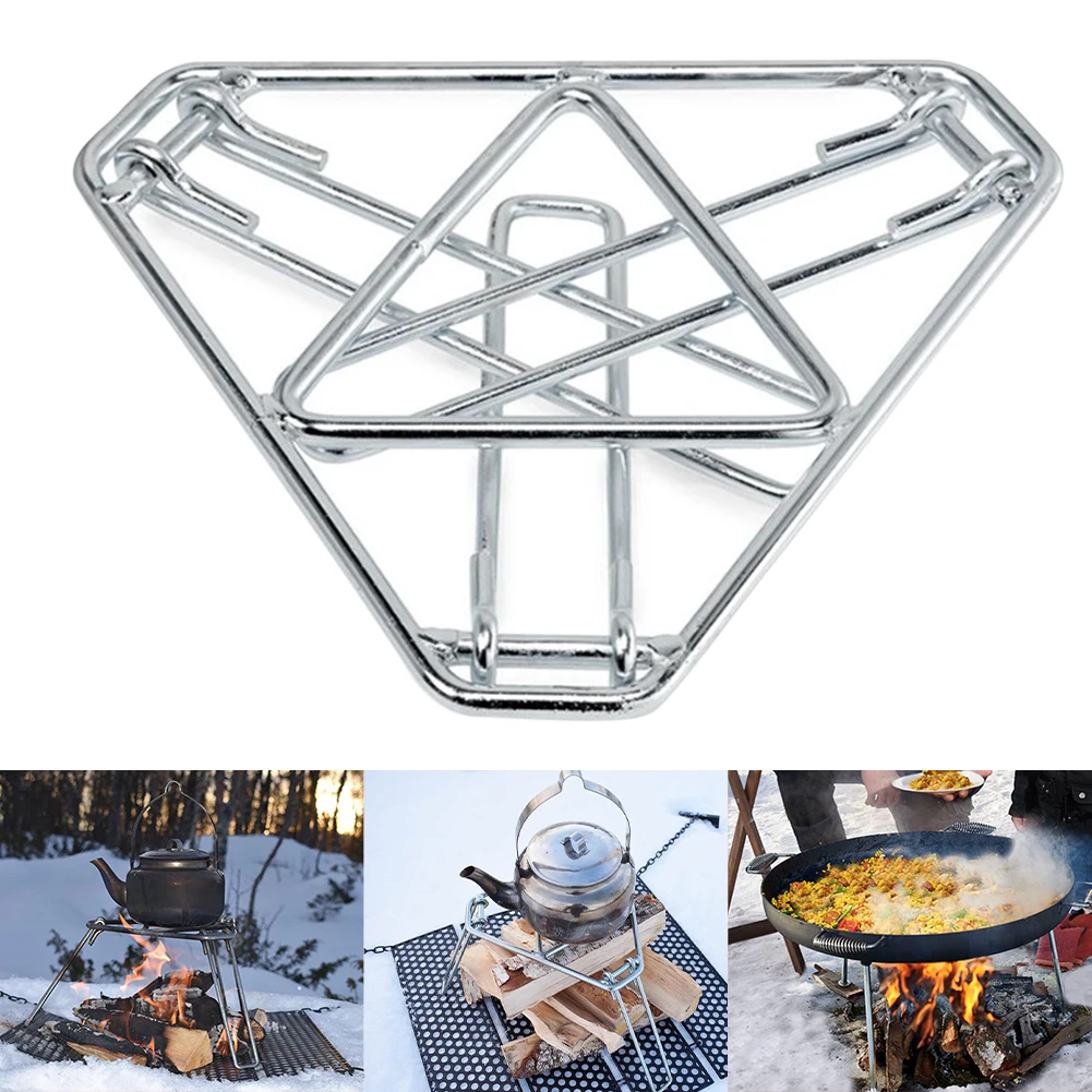 Foldable Fire Rack Outdoor Barbecue Stove Stainless Steel Camping Barbecue Wood Fire Stove Bear Weight Cooking Tripod Stand
Foldable Fire Rack Outdoor Barbecue Stove Stainless Steel Camping Barbecue Wood Fire Stove Bear Weight Cooking Tripod Stand