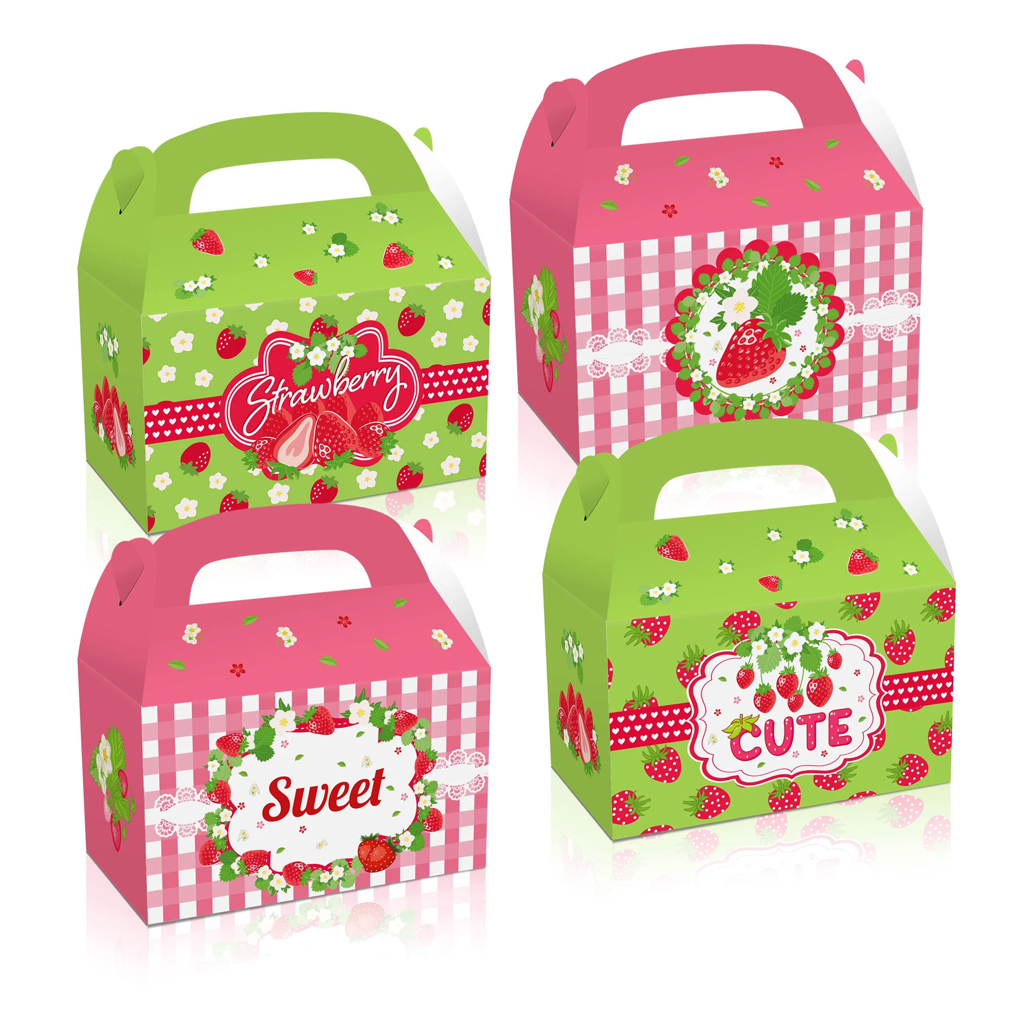 DD155 4Pcs Summer Sweet Strawberry Fruit Birthday Party Candy Packing Gift Bag Portable Gift Box Baby Shower Party Decorations
DD155 4Pcs Summer Sweet Strawberry Fruit Birthday Party Candy Packing Gift Bag Portable Gift Box Baby Shower Party Decorations