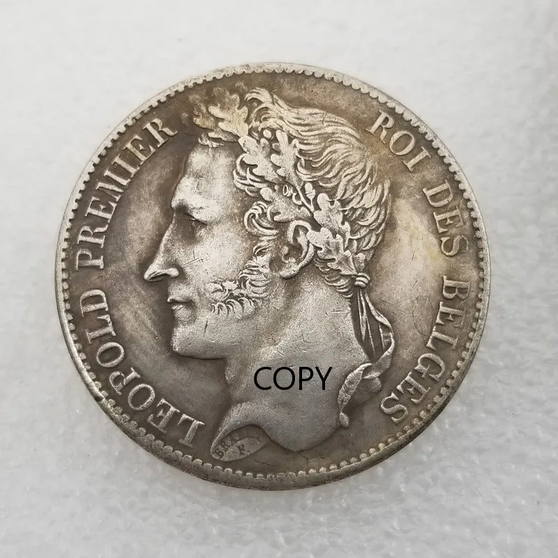 Belgium 1844 5 FRANCS Silver Plated Commemorative Collector Coin Gift Lucky Challenge Coin COPY COIN
Belgium 1844 5 FRANCS Silver Plated Commemorative Collector Coin Gift Lucky Challenge Coin COPY COIN