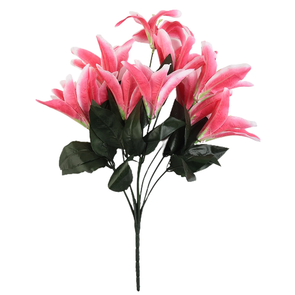 Lily Artificial Flower Bouquet Decor Fake Floral Home 10 Heads 45cm 5 Colours Beautiful Lillies Silk + Plastic
Lily Artificial Flower Bouquet Decor Fake Floral Home 10 Heads 45cm 5 Colours Beautiful Lillies Silk + Plastic