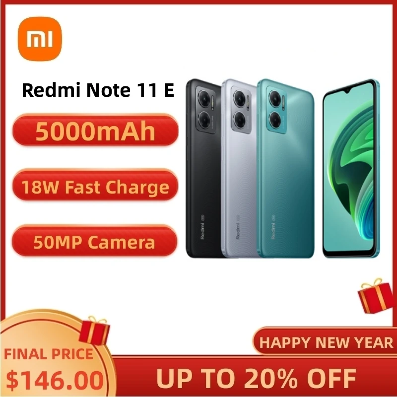 Смартфон Xiaomi Redmi Note 11E глобальной версии, 4 ГБ/6 ГБ + 128 ГБ, 700 дюйма, камера 50 МП, 5000 мАч, быстрая работа 18 Вт, 90 Гц, китайская версия
Смартфон Xiaomi Redmi Note 11E глобальной версии, 4 ГБ/6 ГБ + 128 ГБ, 700 дюйма, камера 50 МП, 5000 мАч, быстрая работа 18 Вт, 90 Гц, китайская версия