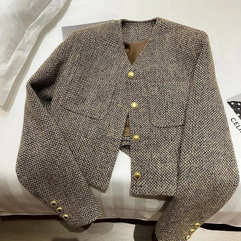 Elegant Fashion Tide Jackets Women Chic Single Breasted Coat Harajuku Office Lady Short Outwear Long Sleeve Classy Button Tops
Elegant Fashion Tide Jackets Women Chic Single Breasted Coat Harajuku Office Lady Short Outwear Long Sleeve Classy Button Tops