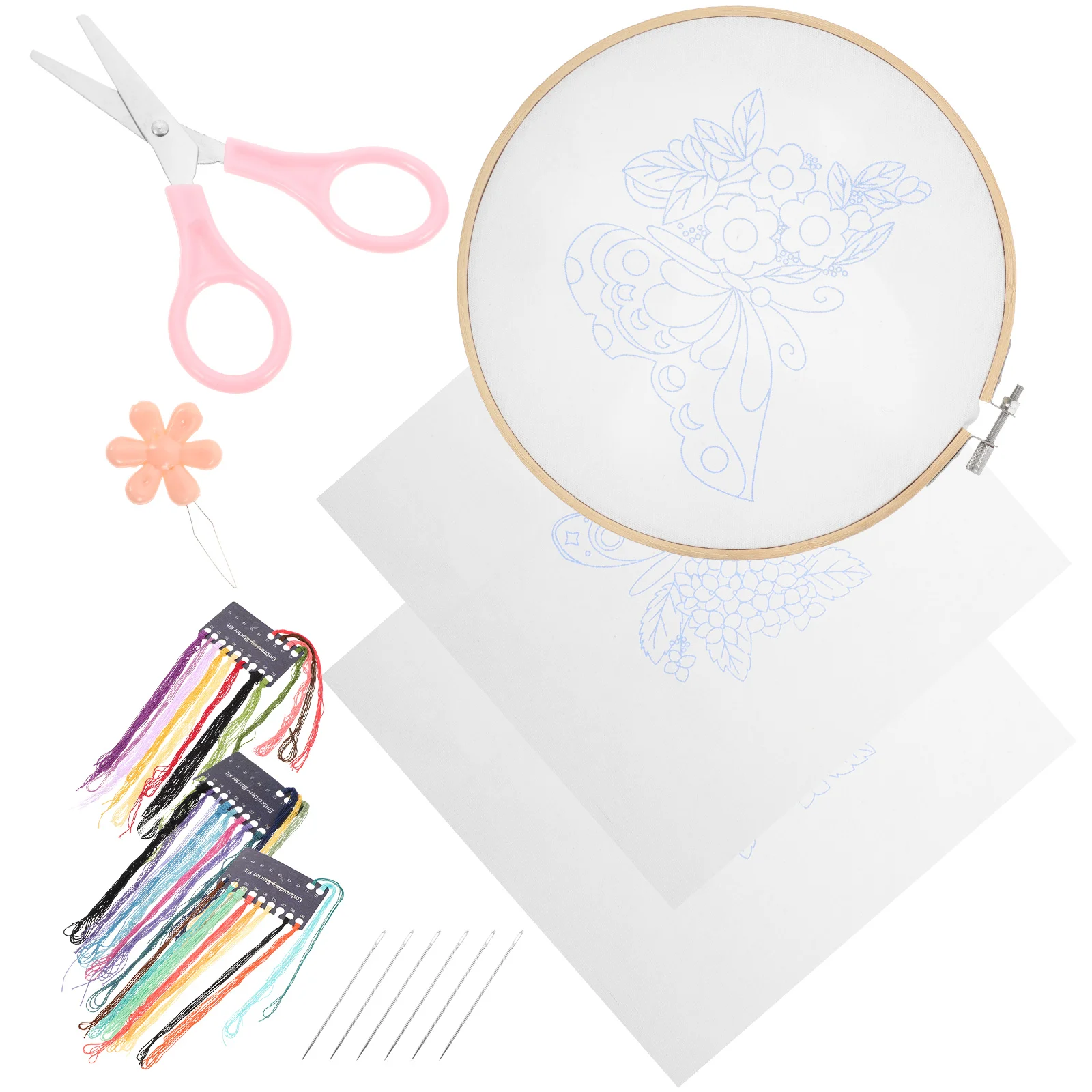 Embroidery Kit Cross Needle Material Punch Starter Craft Hoop Beginner Set Tool Supplies Practice Accessory Pattern Threads
Embroidery Kit Cross Needle Material Punch Starter Craft Hoop Beginner Set Tool Supplies Practice Accessory Pattern Threads