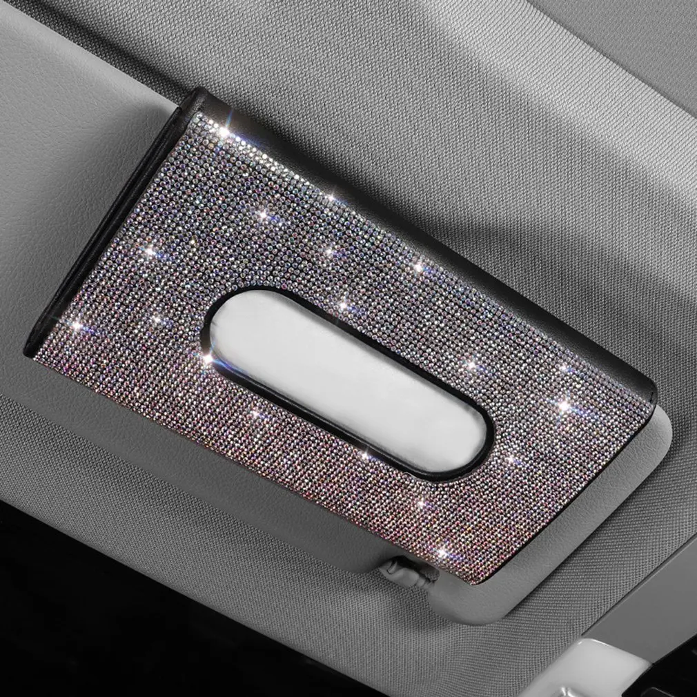 Bling Bling Diamond Car Tissue Box Visor Tissue Holder Hanging Leather Crystals Paper Towel Cover Case for Women Car Accessories
Bling Bling Diamond Car Tissue Box Visor Tissue Holder Hanging Leather Crystals Paper Towel Cover Case for Women Car Accessories