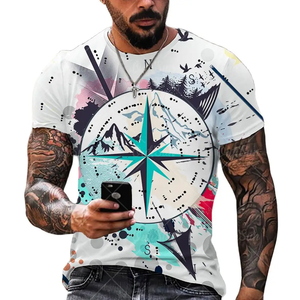 Summer Compass Pattern 3D Printed Men's T-shirt Fashion Round Neck Short Sleeve Oversized T-shirts Men Clothing Tops Tees 6XL
Summer Compass Pattern 3D Printed Men's T-shirt Fashion Round Neck Short Sleeve Oversized T-shirts Men Clothing Tops Tees 6XL