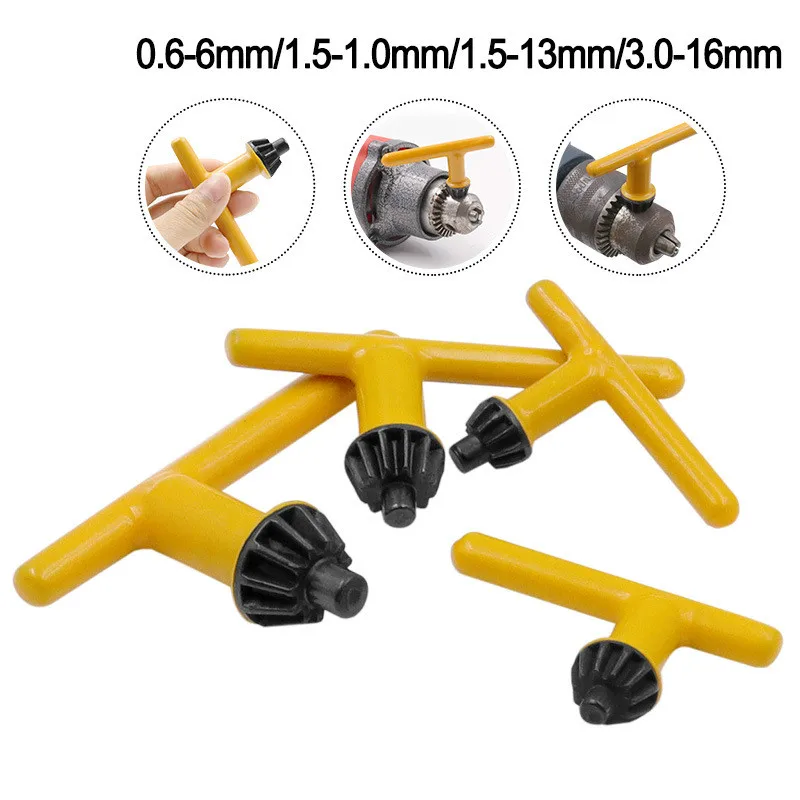 

1PC MINI Drill Chuck Keys Applicable to 6-16mm Drill Chuck With Gum Cover Electric Hand Drill Chuck Wrench Tool Set Carbon Steel