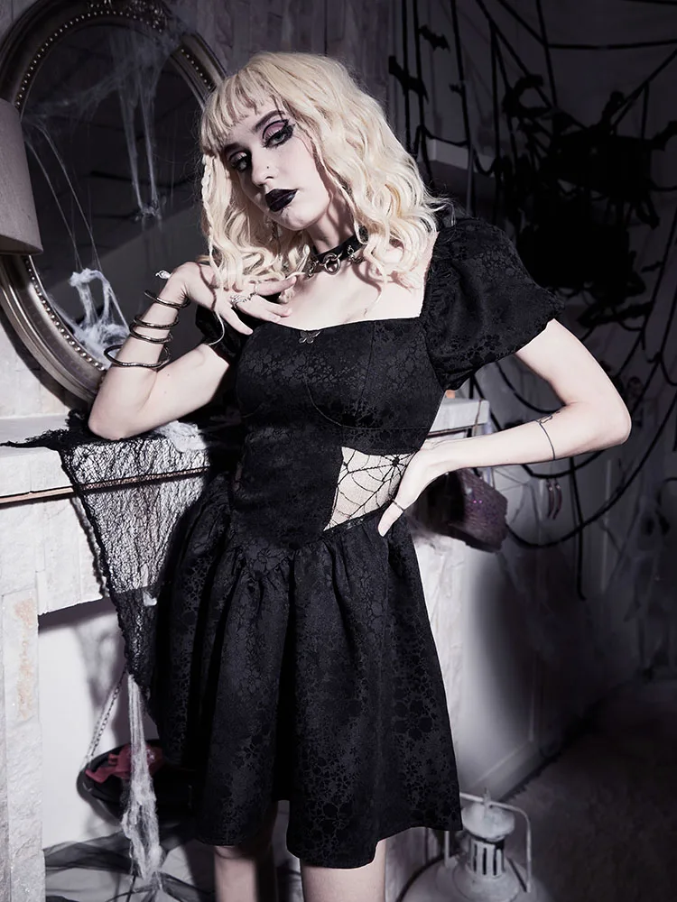 InsGoth Goth Aesthetic Hollow Out Dress Harajuku Grunge Sexy Lace Patchwork Lolita Mini Dresses Women Summer High Waist Dress
InsGoth Goth Aesthetic Hollow Out Dress Harajuku Grunge Sexy Lace Patchwork Lolita Mini Dresses Women Summer High Waist Dress